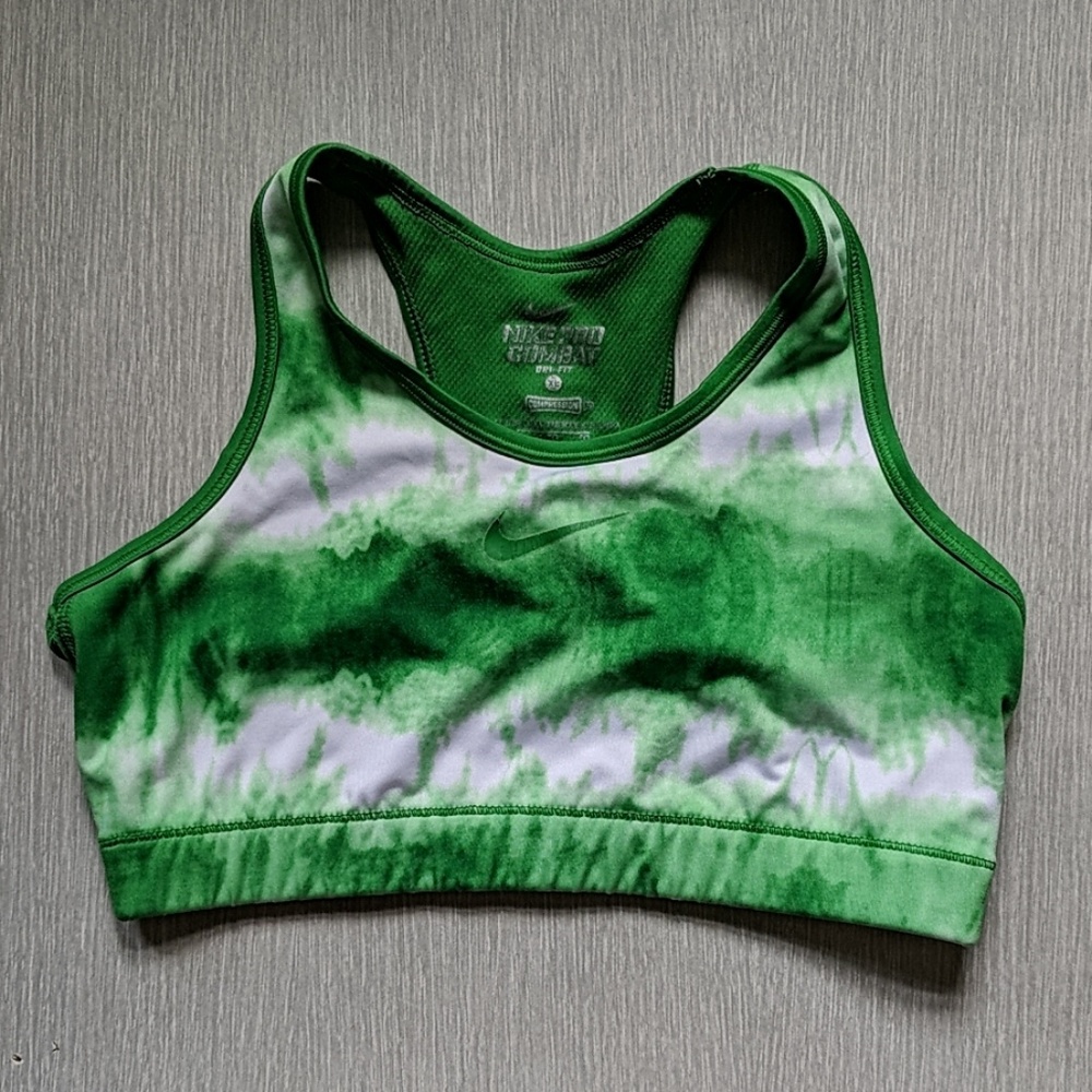 Nike Youth XL Green Tie Dye Sports Bra 14-16